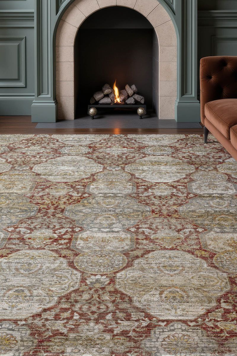 Aristo AR8 Burgundy 9' x 12' Rug image number 1