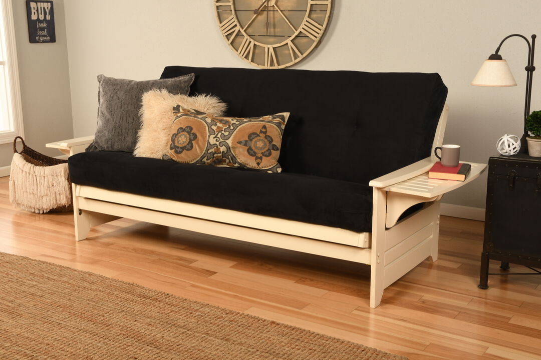 Phoenix Frame in Antique White Finish includes Linen Cocoa Mattress