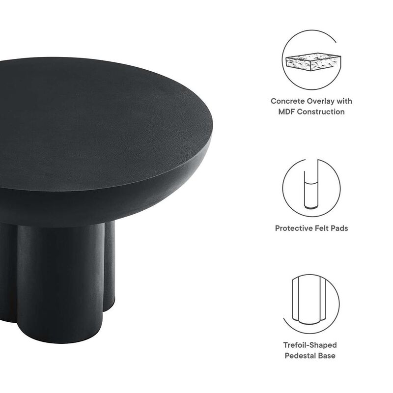 Modway Caspian Round Concrete Coffee Table