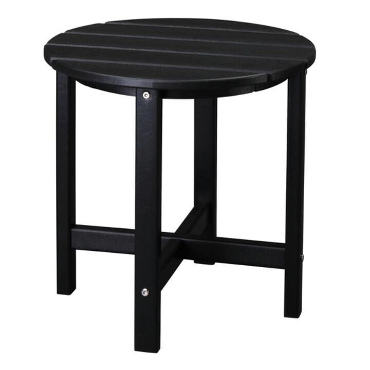 Single-Layer Round Side Table Modern Accent Table for Living Room, Bedroom, or Patio