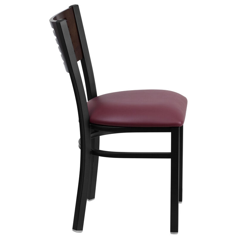 Bk/Mah Slat Chair- Seat image number 4