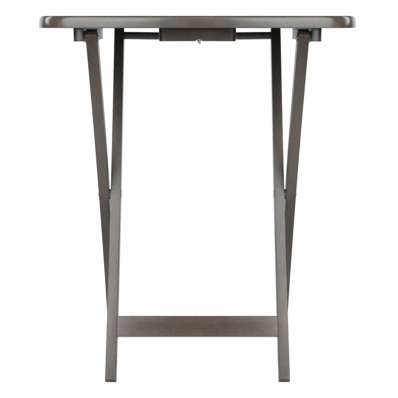 Lucca 5-Pc Snack Table Set, Oyster Gray