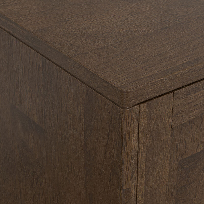 Harper 30 inch Wide Solid Hardwood Mid-Century Modern Low Storage Cabinet in Walnut Brown image number 7