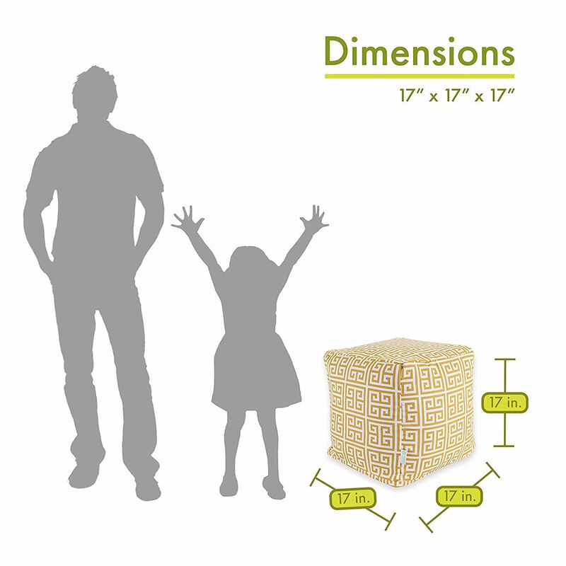 Majestic Home Goods Cube Pouf Towers Citrus