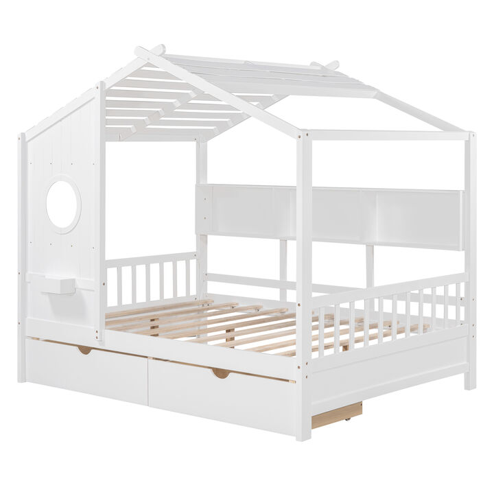 Pedwan Kids Full Size House Bed