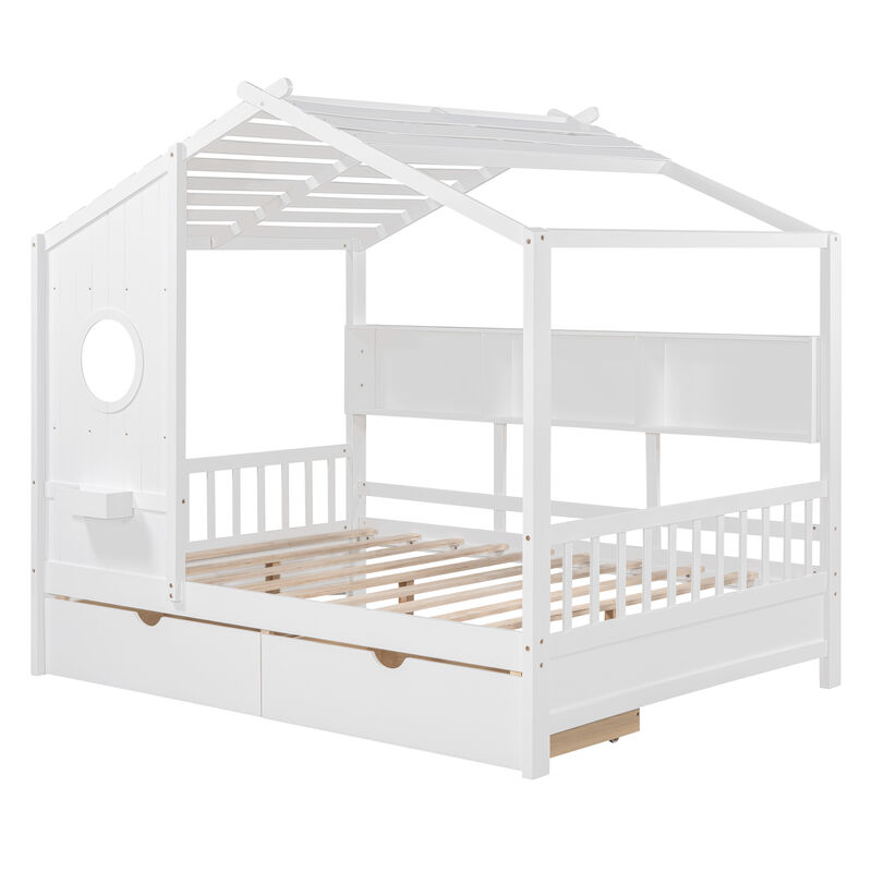 Pedwan Kids Full Size House Bed image number 0
