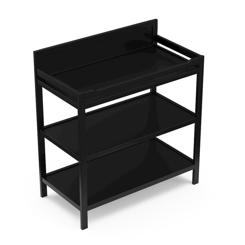 Storkcraft Alpine Changing Table (Black) - Includes Water Resistant Changing Pad