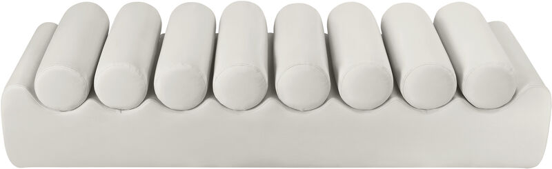 Meridian Furniture Rumble Cream Vegan Leather Bench