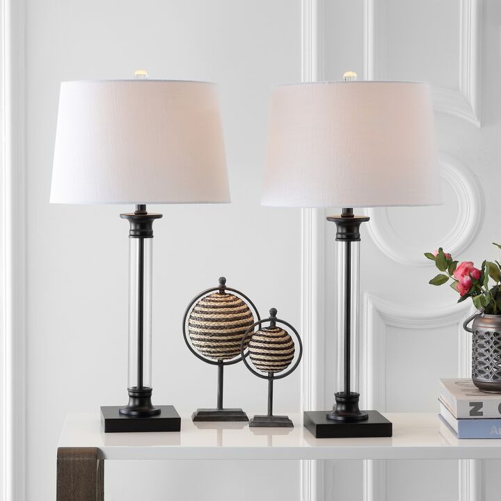 Mason Glass and Metal LED Table Lamp