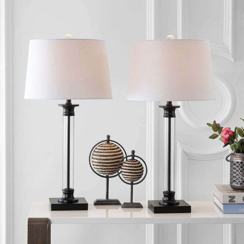 Mason Glass and Metal LED Table Lamp