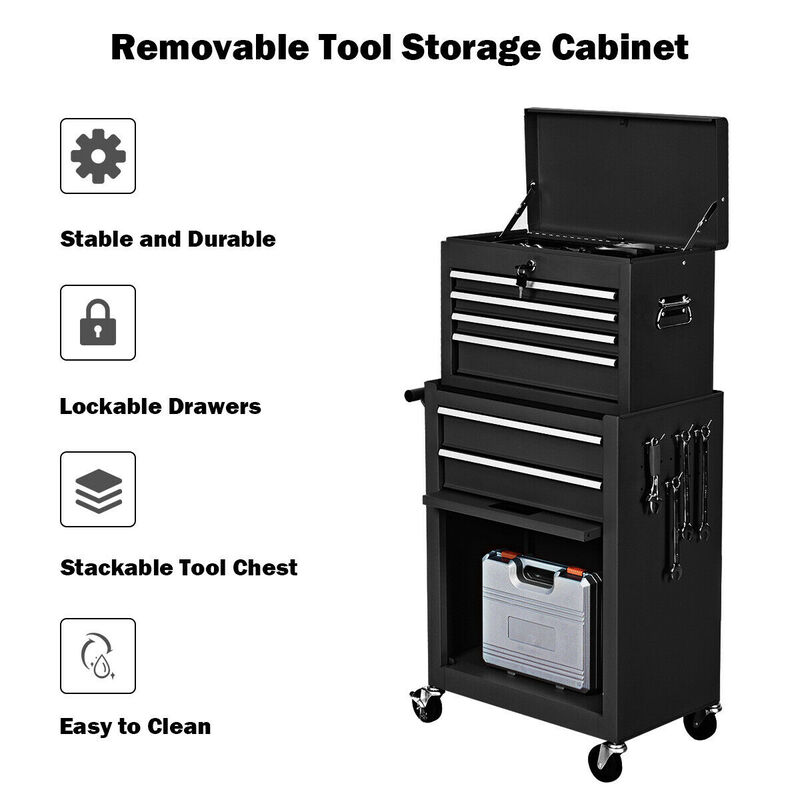 Rolling Cabinet Storage Chest Box Garage Toolbox Organizer