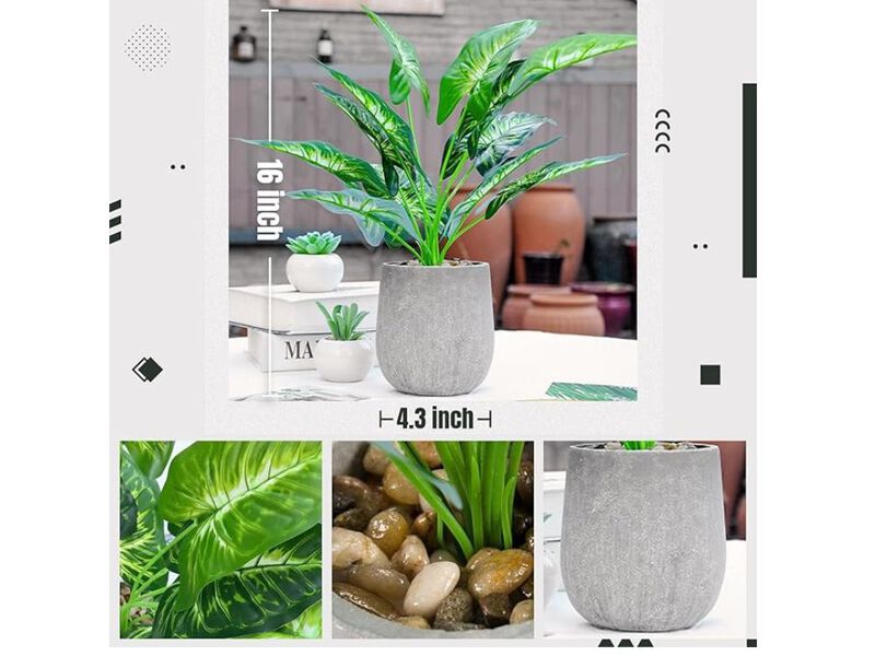 Artificial Greenery Plants Home Decor 16 Foot Potted Office image number 2