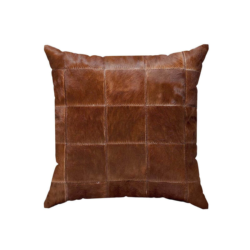 Cowhide Pillow Cover 20&Prime; x 20&Prime; &ndash; Pampa Design