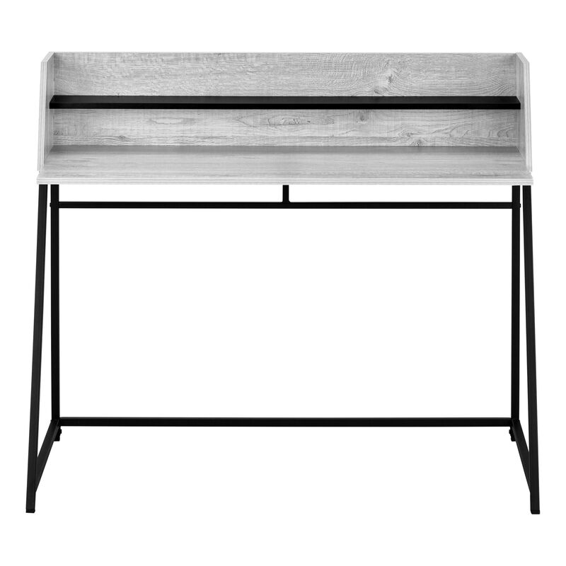 Monarch Specialties I 7551 Computer Desk, Home Office, Laptop, Storage Shelves, 48"L, Work, Metal, Laminate, Grey, Black, Contemporary, Modern
