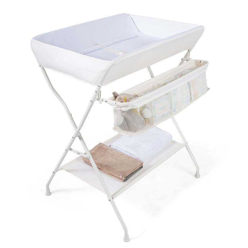 Baby Changing Table with Storage Shelves and Foldable Design image number 0