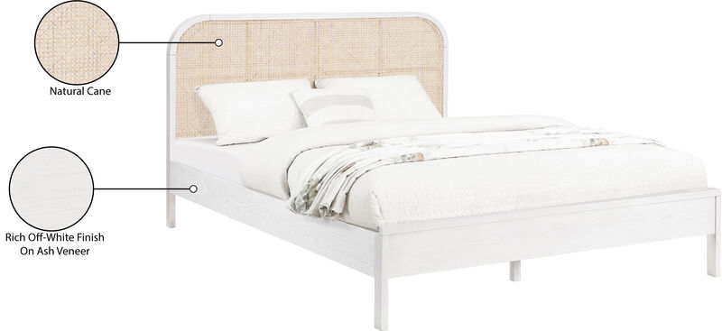 Meridian Furniture Siena White Ash Wood Full Bed image number 8