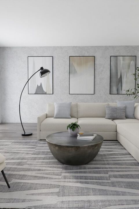 Peconic T8009 Ivory/Black 10' x 14' Rug by Thom Filicia