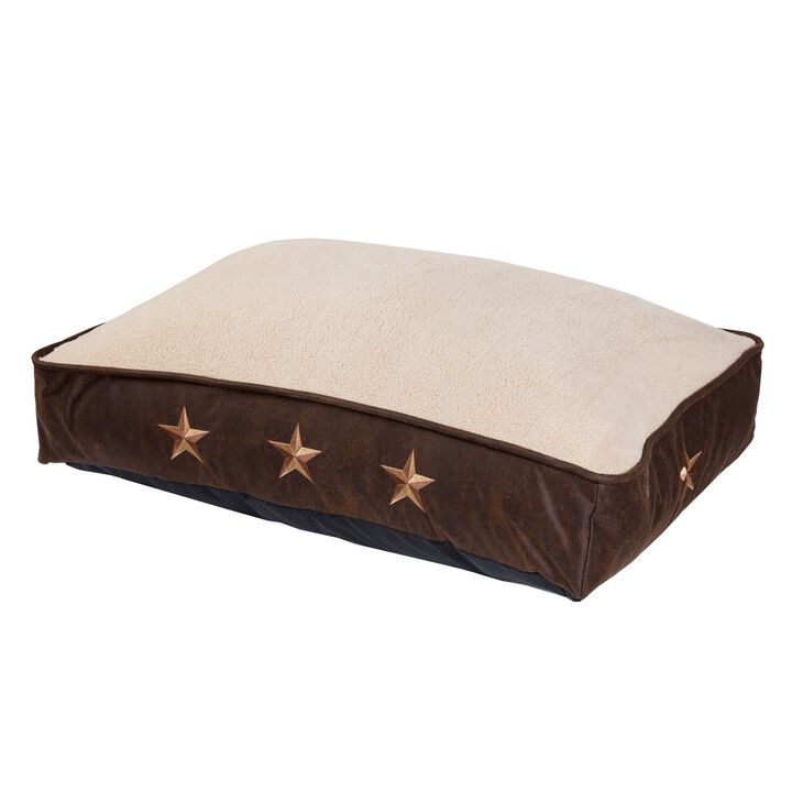 Embroidered Star Dog Bed