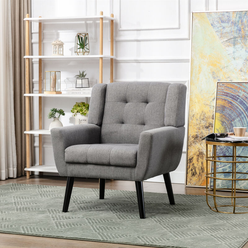 Streamdale Modern Linen Accent Chair for Living Room and Bedroom