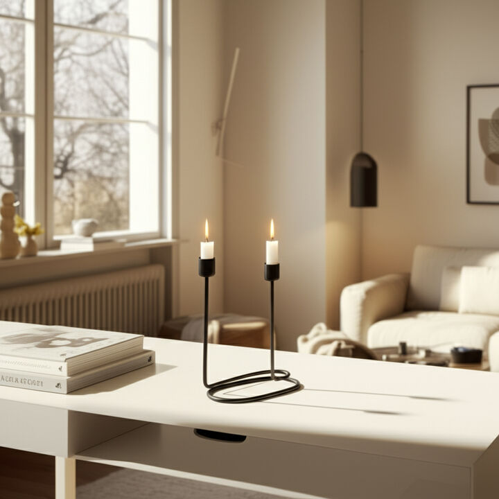 Double Swirl Candle Holder