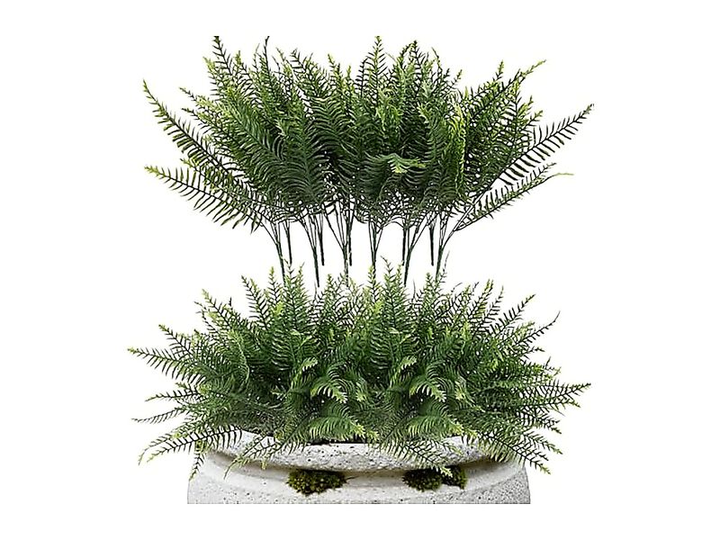 12 Pack Fake Ferns Outdoors UV Resistant Faux Fern Plants Artificial Greenery image number 0