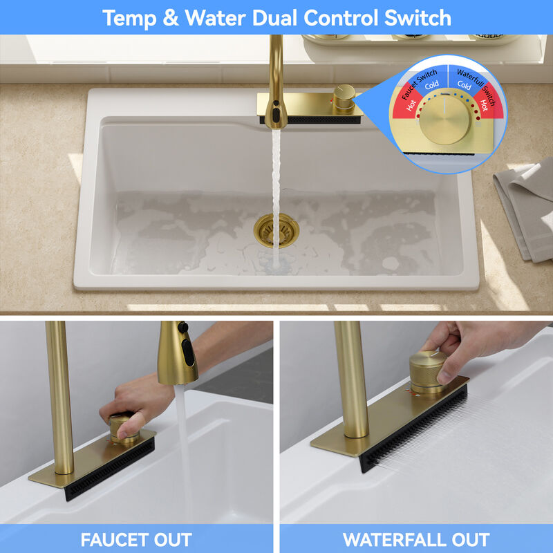 33x22x10 Inch White Granite Composite Waterfall kitchen Sink Drop In Single Bowl Quartz Workstation Kitchen Sink