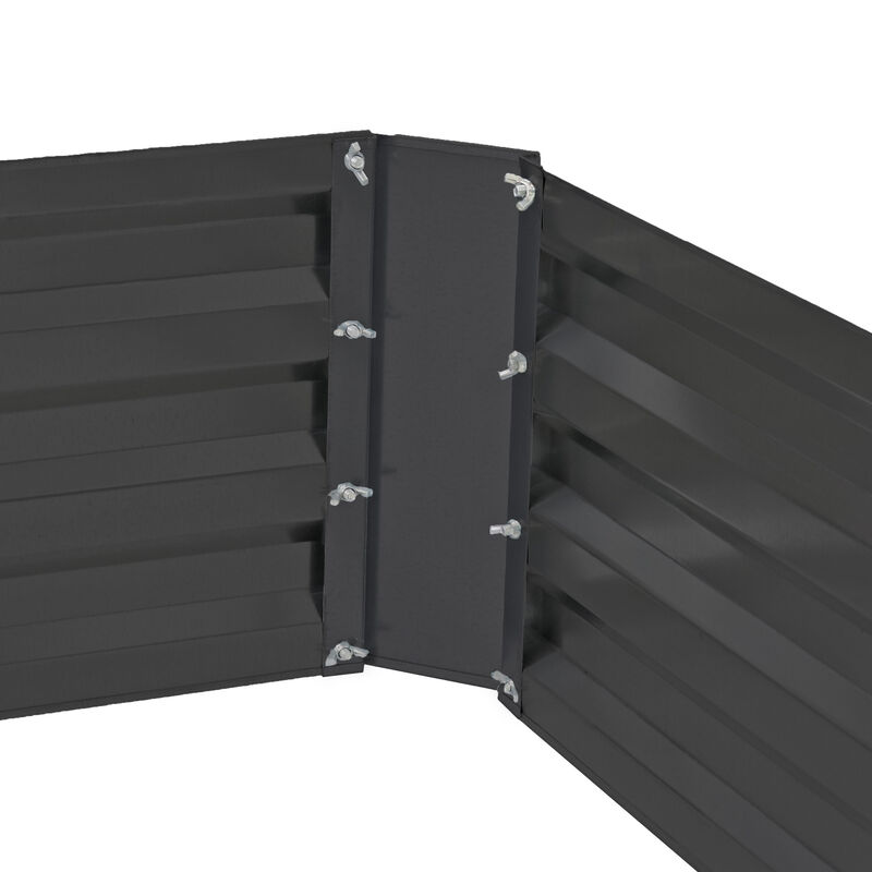 Galvanized Steel Hexagon-Shaped Raised Planter Bed