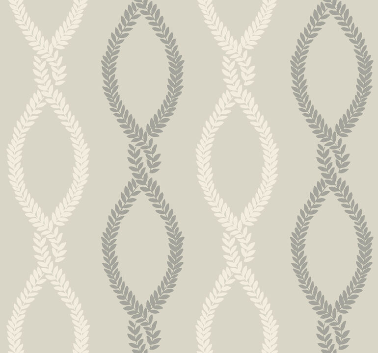 Laureate Grey Vine Trellis Wallpaper