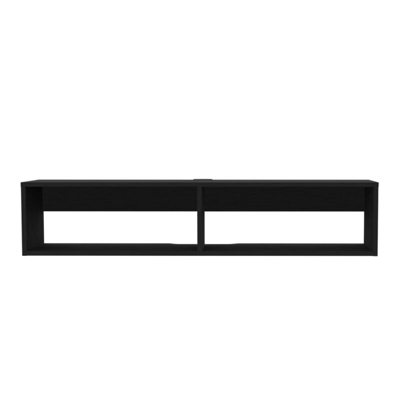 HomeRoots 48" Black Floating Mount Entertainment Center image number 4