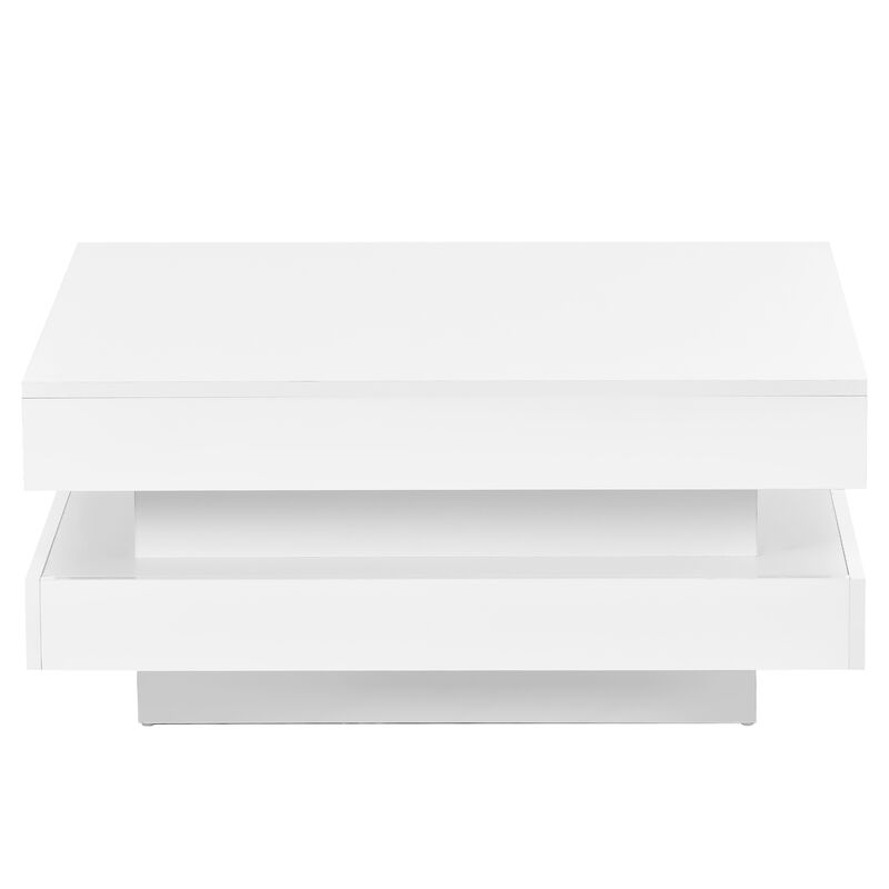 Merax 2-Tier Square Coffee Table