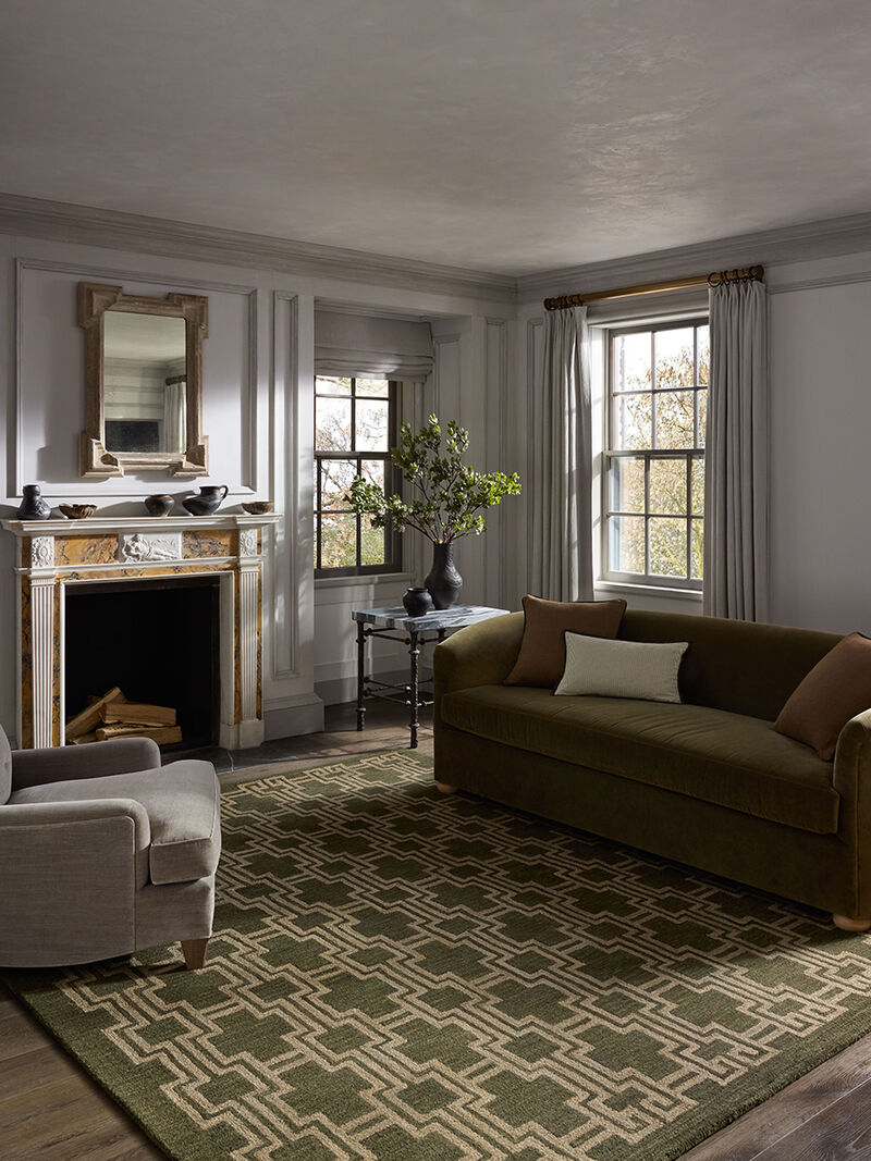 Barrow BAR02 Moss/Beige 8'6" x 11'6" Area Rug by Jeremiah Brent x Loloi