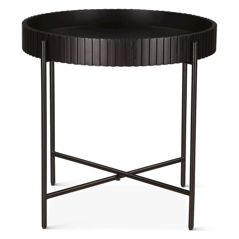 World Interiors Halden Nesting Tray Tables in Matte Black