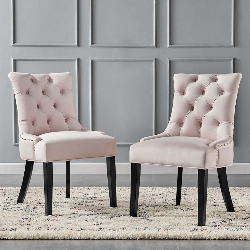 Regent Tufted Performance Velvet Dining Side Chairs - Set of 2 image number 8
