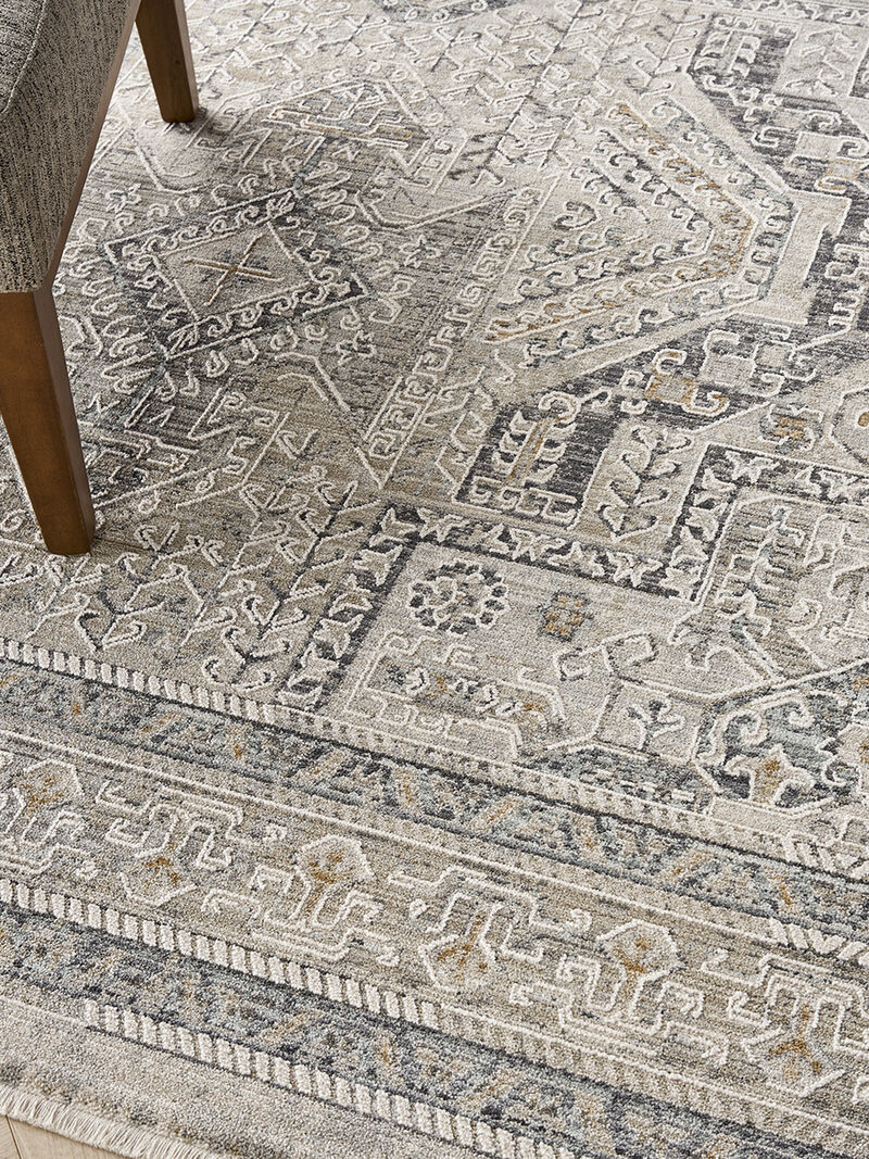 Lynx LNX01 Ivory/Gray/Blue 7'10" x 10'1" Rug