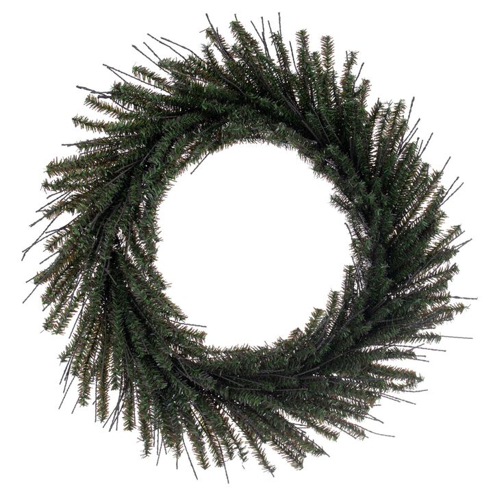 Vickerman 24" Vienna Twig Artificial Christmas Wreath, Unlit - Faux Christmas Wreath - Indoor Seasonal Home Decor