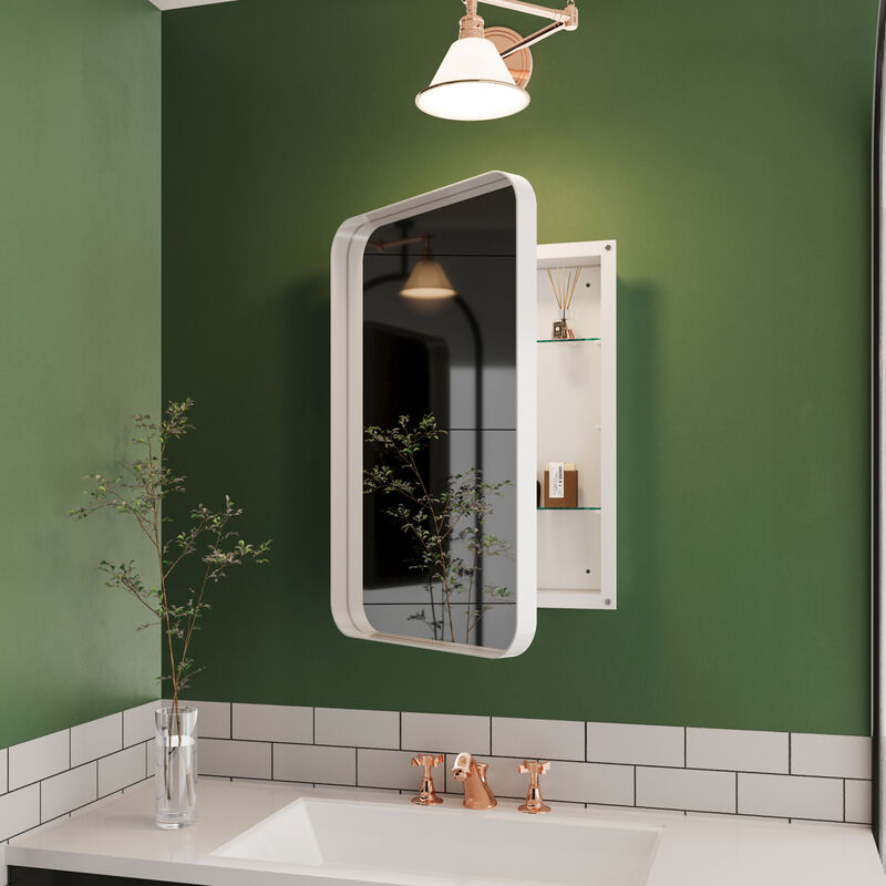 ELEMENT ACE Recessed Medicine Cabinet with Adjustable Shelves and Mirror image number 1