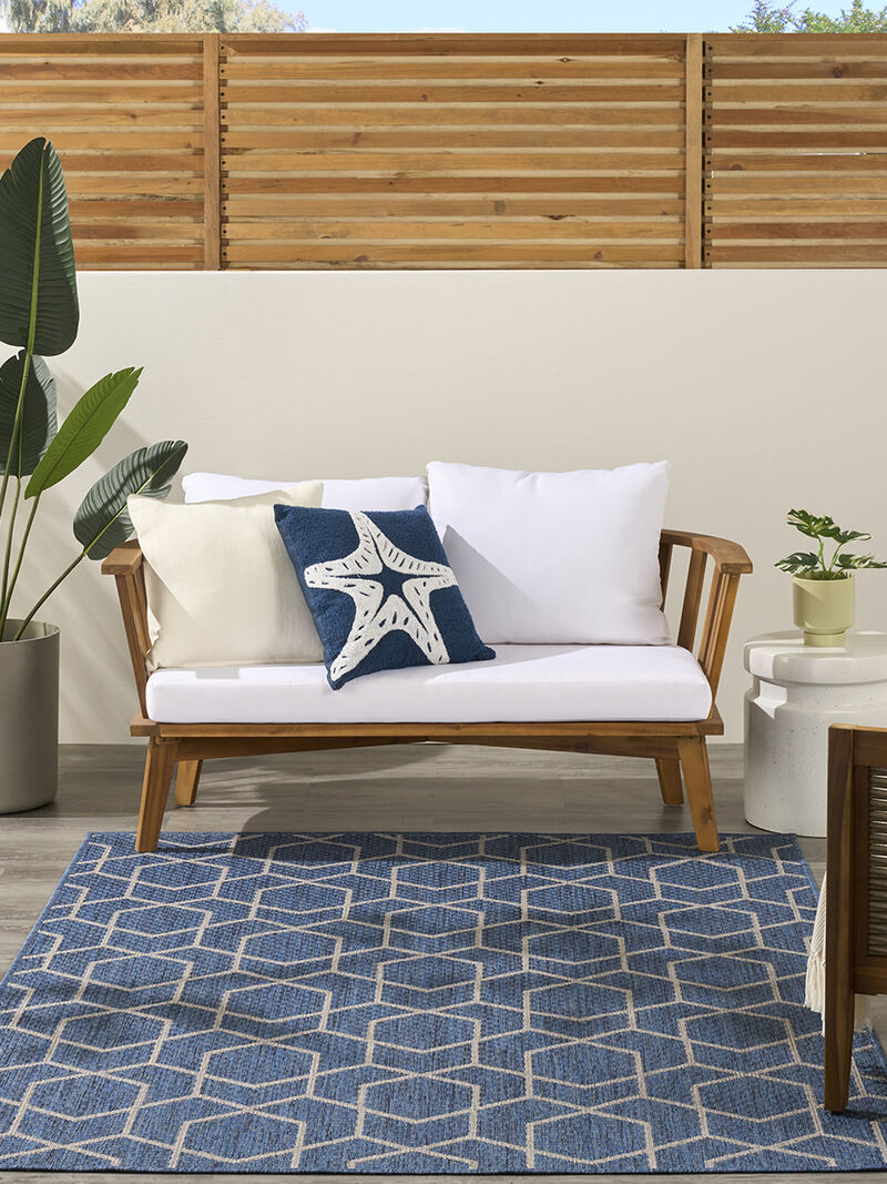 Horizon Indoor/Outdoor HOZ01 Denim 5' x 7' Rug