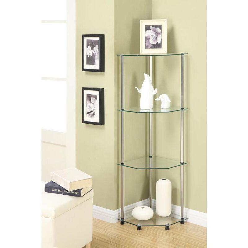 Convience Concept, Inc. Designs2Go Classic Glass 4 Tier Corner Shelf