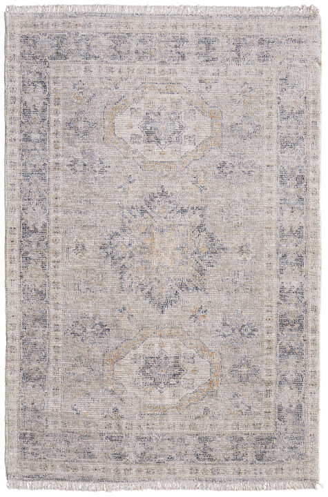 HomeRoots Oriental Hand Woven Distressed Area Rug With Fringe