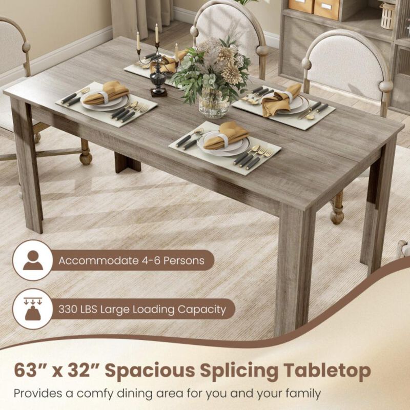 Hivvago Rectangular Modern Dining Kitchen Table.