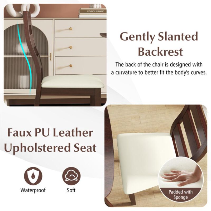 Hivvago 3-Piece Dining Table Set with Wooden Square Kitchen Table and 2 Chairs