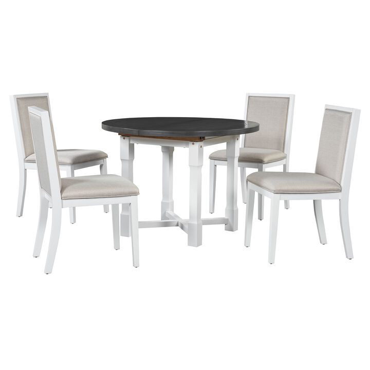 Merax  7-Piece Retro Dining Table Set for 6
