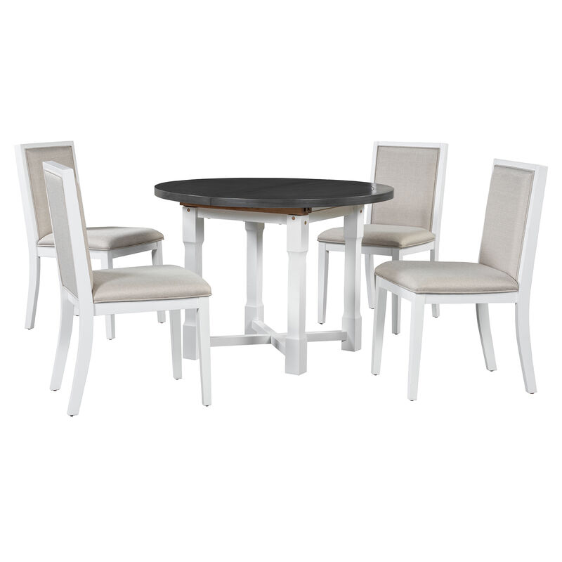 Merax  7-Piece Retro Dining Table Set for 6