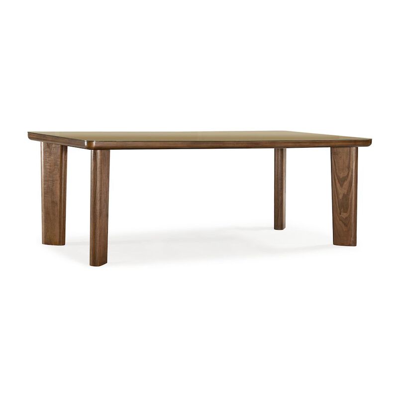 TOV Furniture Oani Walnut and Glass Long Dining Table
