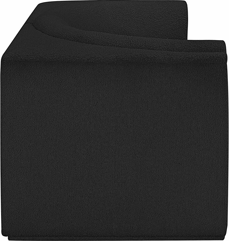 Meridian Furniture Ollie Black Boucle Fabric Modular Sofa