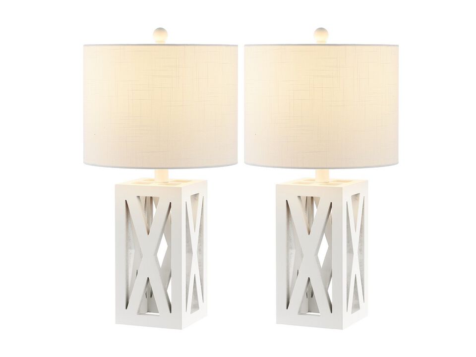 Stewart Farmhouse Wood LED Table Lamp