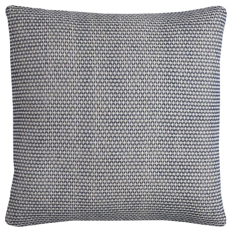Homezia Indigo Ivory Scaled Diamond Pattern Throw Pillow