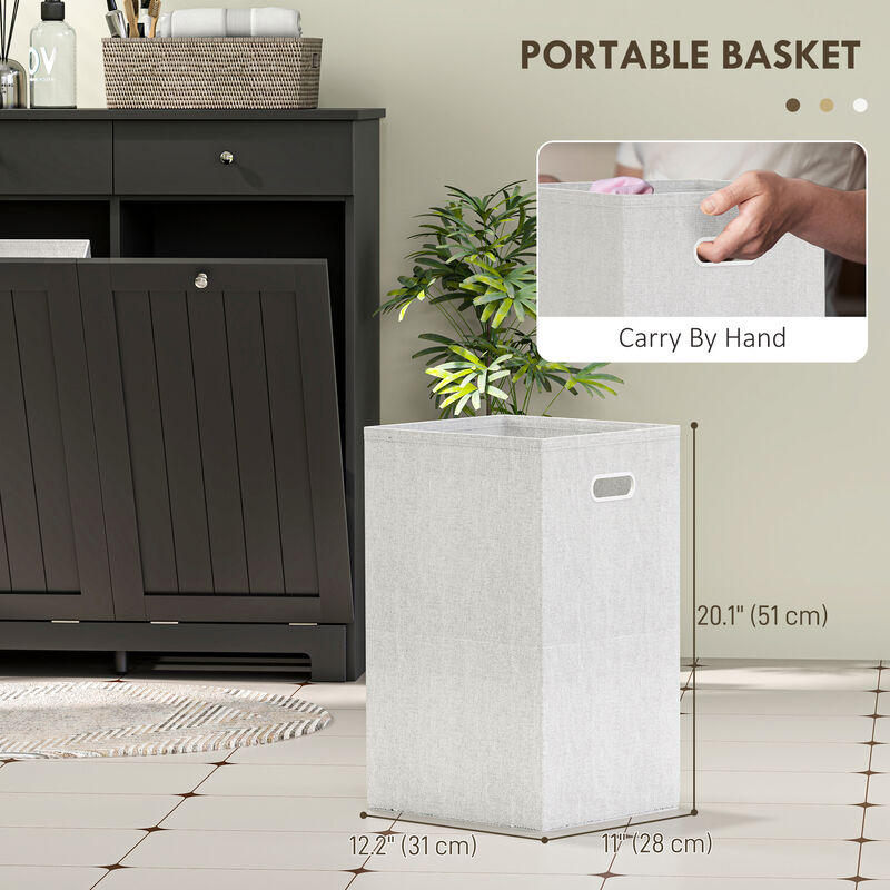 Hivvago Double Laundry Hamper Cabinet with 2 Drawers image number 4