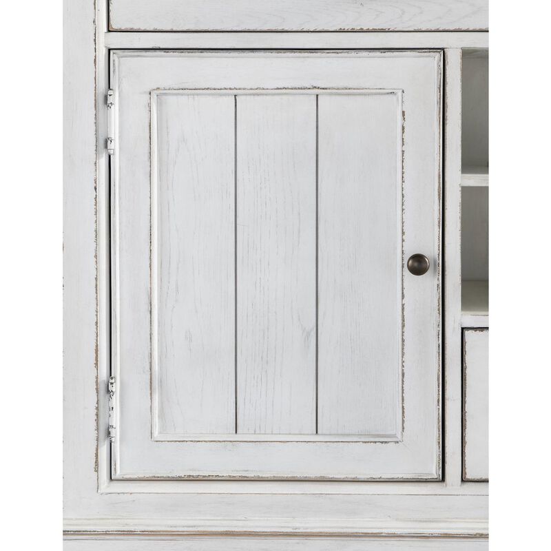 Legacy Classic Cottage Park Credenza Hutch (2 Framed Glass Doors, 2 Adj. Shelves Each)