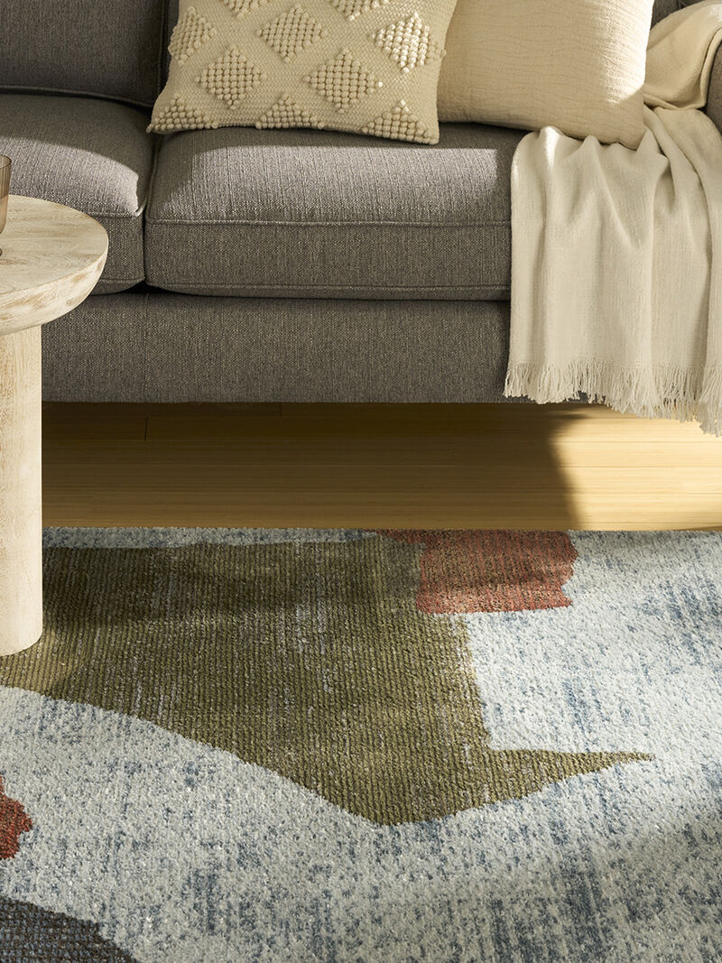 Nordic NRC18 Turquoise/Multicolor 5' x 7' Rug